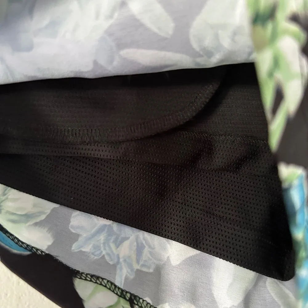 Good Man Brand Hybrid Shorts | Black‎ + Blue & Green Floral